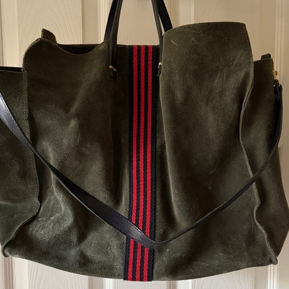 Clare V. Handbags - Clare V. Stylish Olive Green Suede Bag